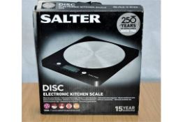 1 x Salter Slim Design Electronic Platform Kitchen Scale – MODEL: 1036 – Black - Pre-owned In Good