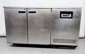 1 x FOSTER Stainless Steel Commercial Undercounter Refrigerator With 3-Door Cabinet Storage - ACE034