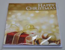 600 x Happy Christmas Cards - Includes 60 Packs of 10 - Each Pack Contains Five Different