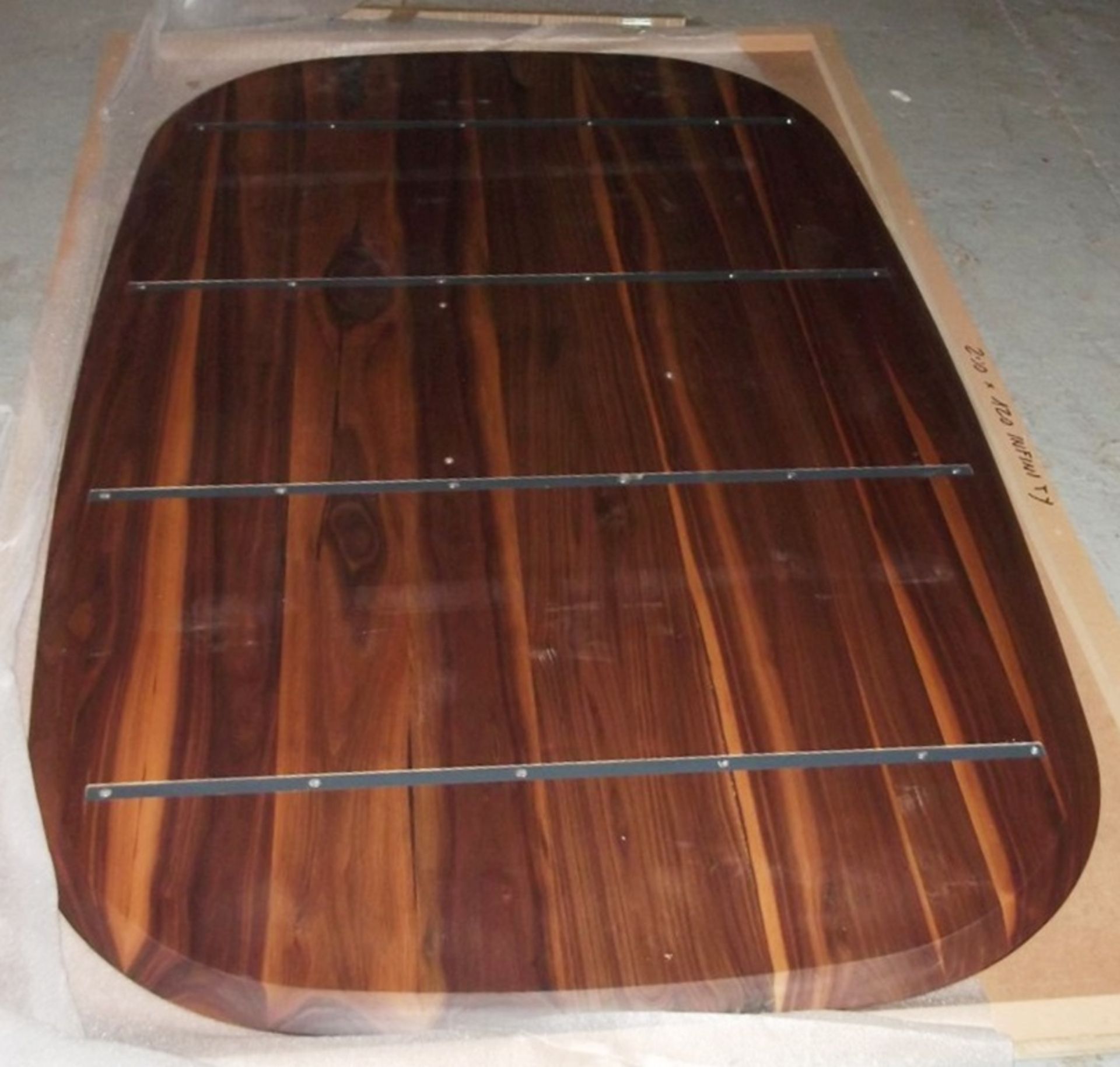 1 x PORADA Infinity (Oval Wooden Table Top Only) - Dimensions (Approx): 240 x 120cm - Solid - Image 3 of 3