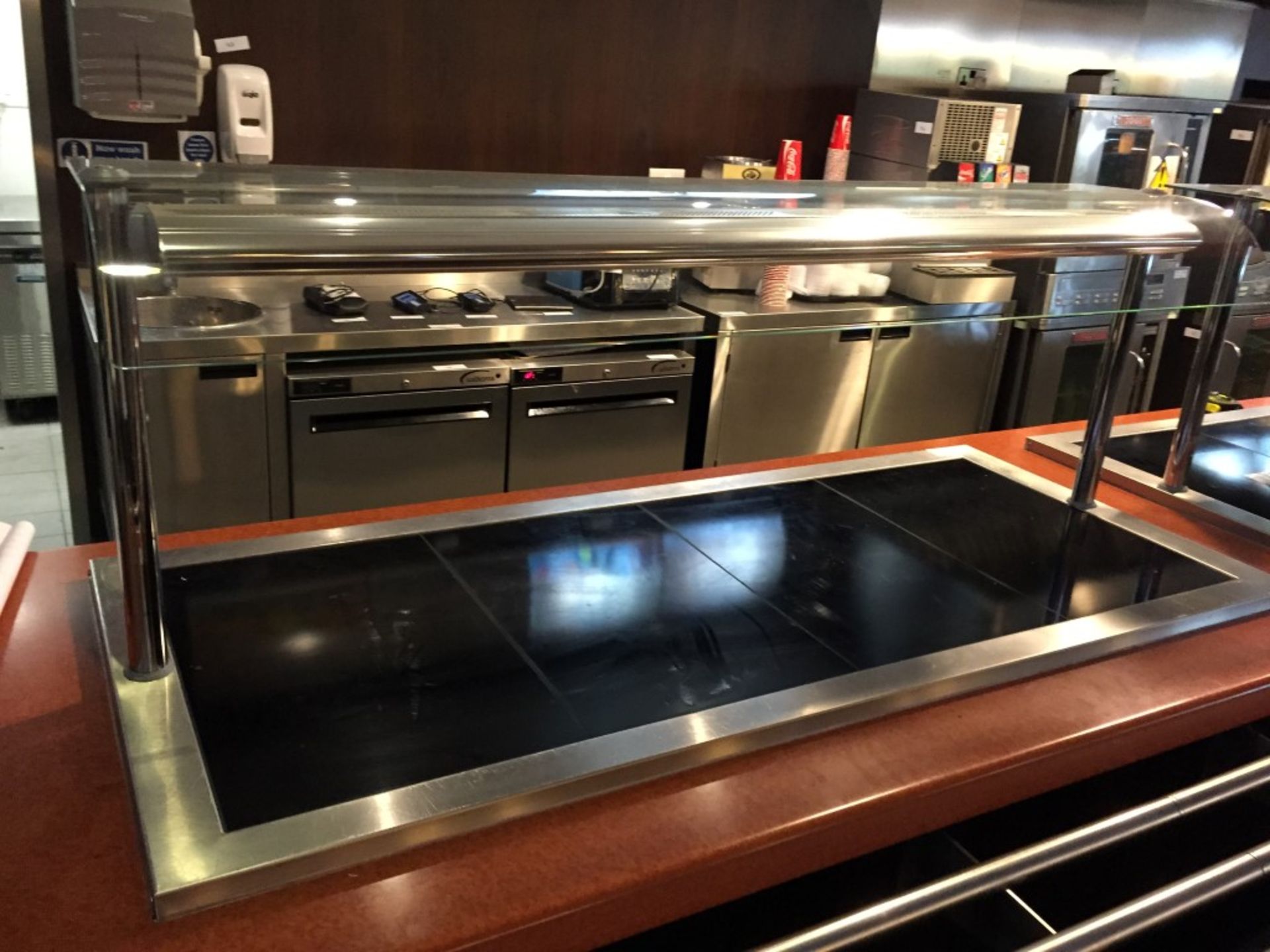 1 x CED Designline Self Serve Ceran Glass Hotplate - Counter Drop In Design With Overhead Heat