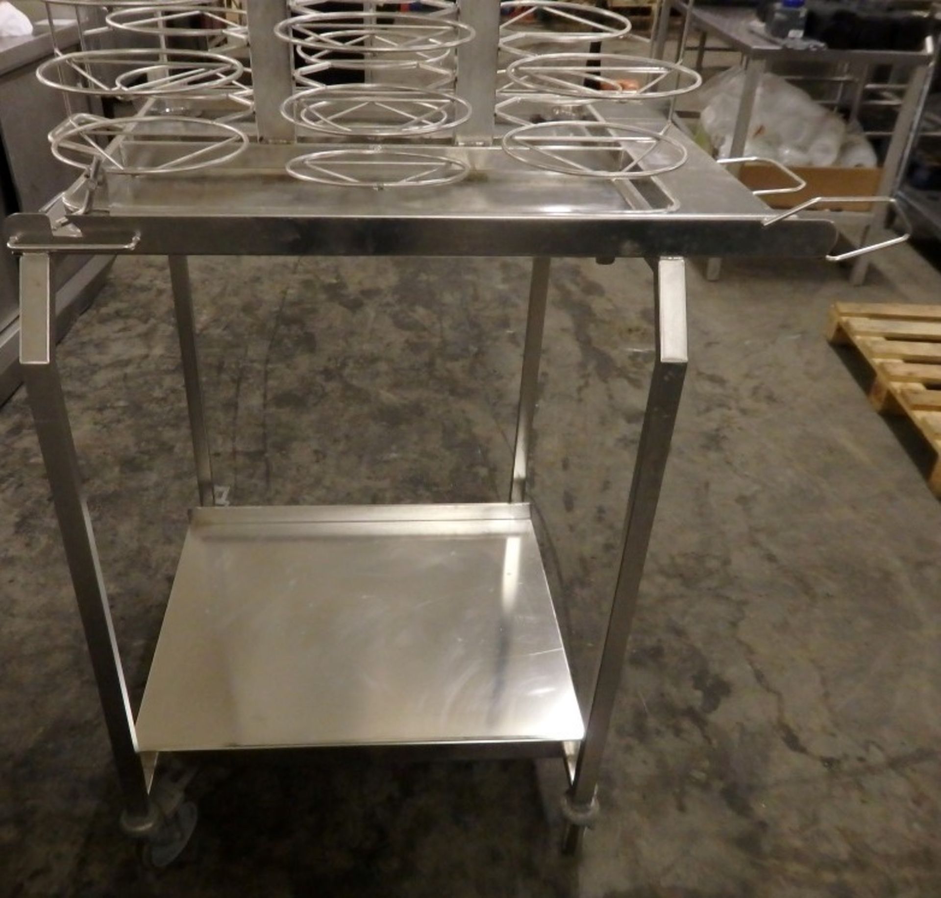 1 x Stainless Steel Plate Rack / Trolley With Thermal Cover -  Only Used Once Before  - 50 Plate - Image 4 of 4