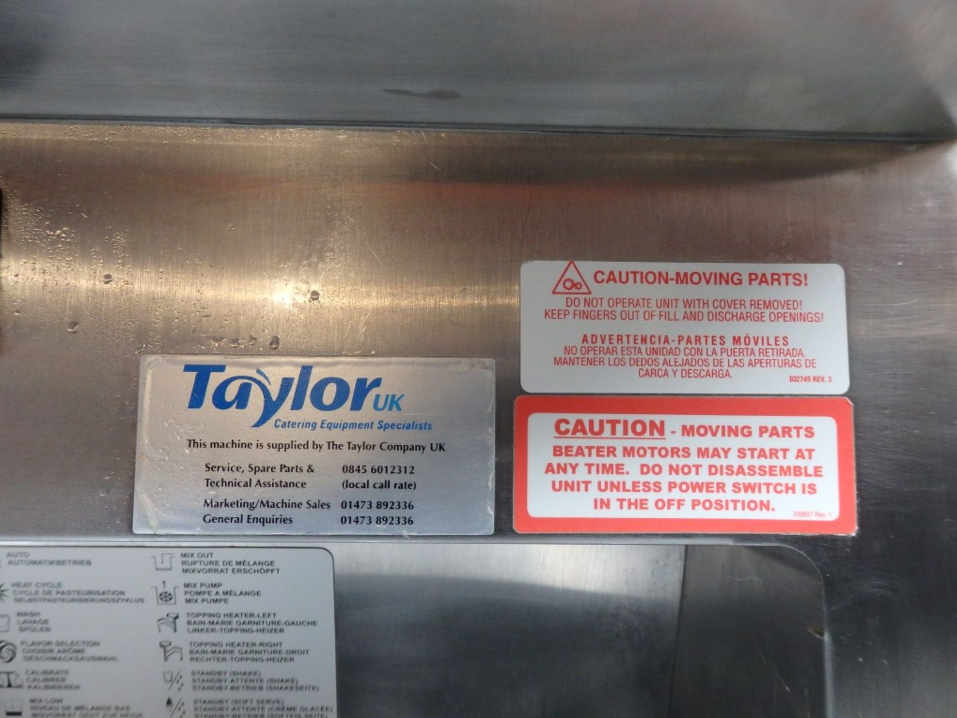 1 x Taylor Combination Shake and Soft Serve Commercial Ice Cream Machine (Model: C606)- - Image 5 of 21