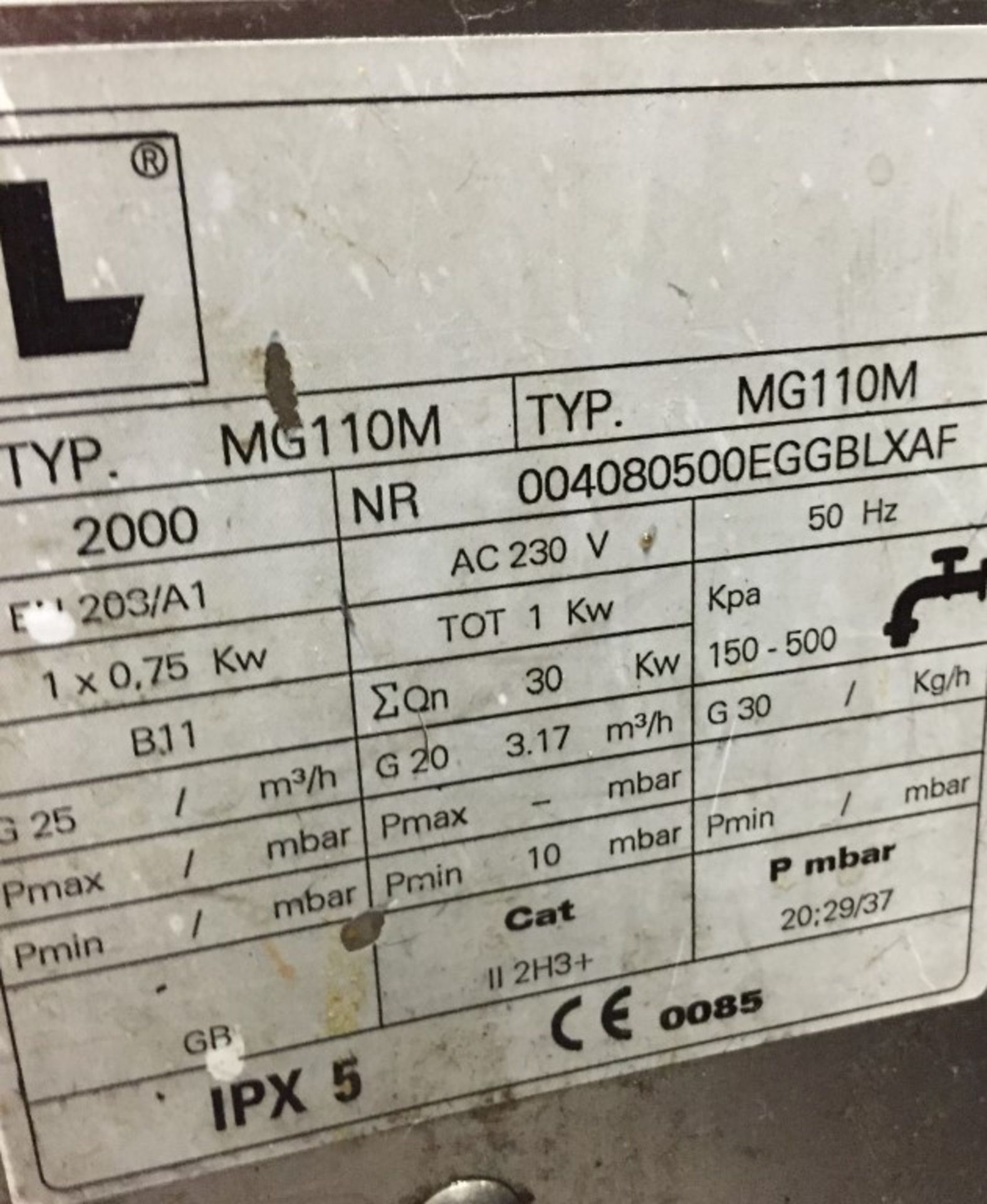 1 x Lainox LX Type MG110M Combination Oven with Pan Capacity - Dimensions: 90cm x 90cm x height - Image 9 of 11