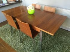 1 x Dining Table With 4 Chairs - Dimensions: Length 120cm (160cm Extended) x D80cm - Ref DBA010 -