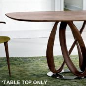 1 x PORADA Porada Canaletta Walnut Table Top - 200 x 110cm - Oval - Ref: 3696002 - CL087 - Location: