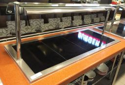 1 x CED Designline Self Serve Ceran Glass Hotplate - Counter Drop In Design With Overhead Heat