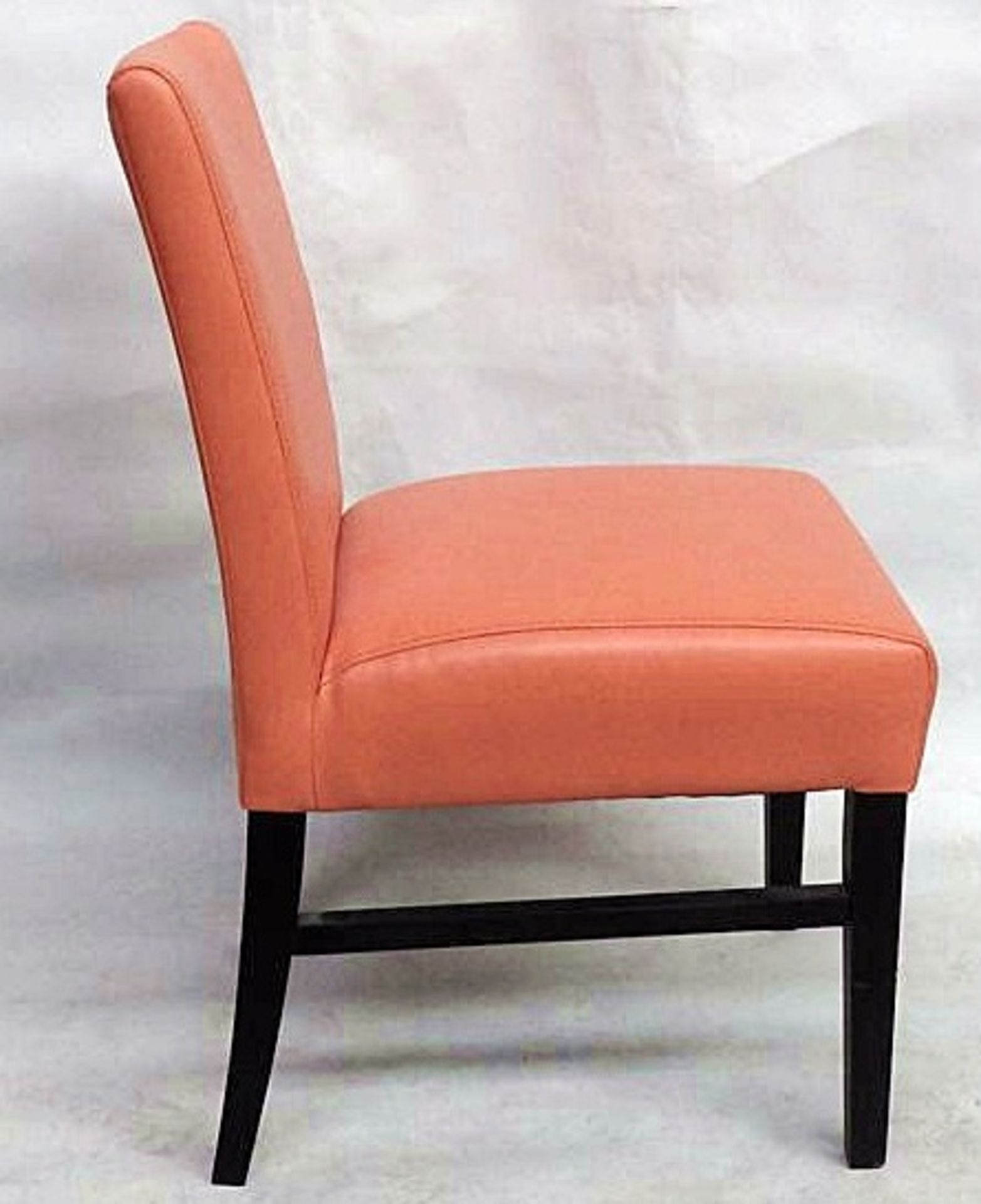 1 x Bright Orange Soft Leather Chair - Handcrafted & Upholstered By British Craftsmen - - Image 2 of 5