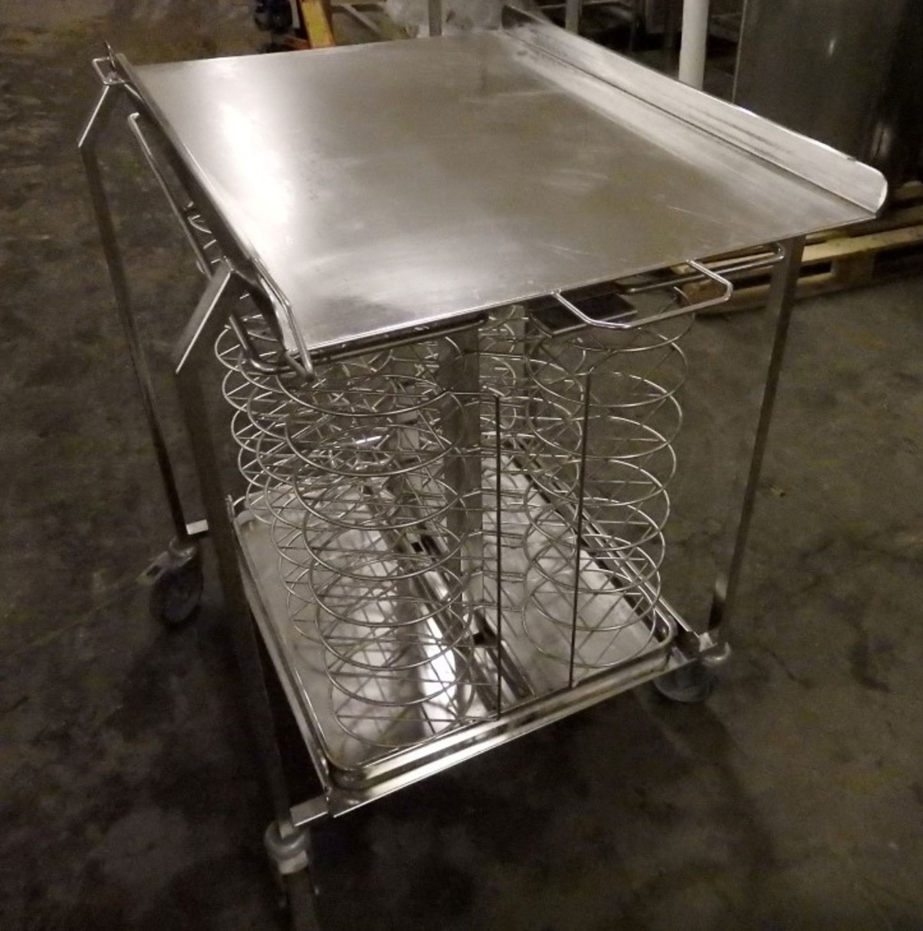 1 x Stainless Steel Plate Rack / Trolley With Thermal Cover -  Only Used Once Before - 42 Plate - Image 7 of 7