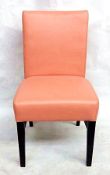1 x Bright Orange Soft Leather Chair - Handcrafted & Upholstered By British Craftsmen -