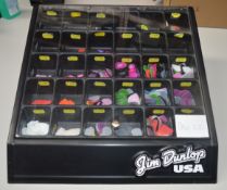 1 x Jim Dunlop USA Guitar Pick Retail Display Case - Features 30 Bins Full of Various Guitar Picks -