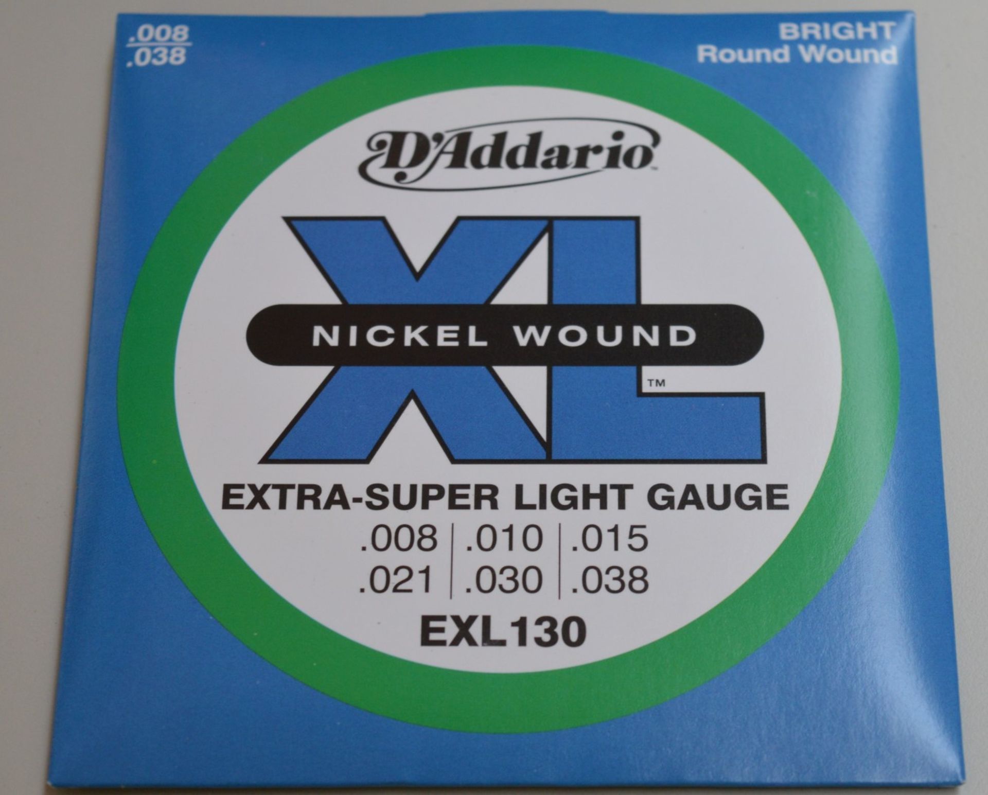 14 x Sets of D'Addario EXL130 XL Nickel Wound Extra Super Light (.008-.038) Electric Guitar