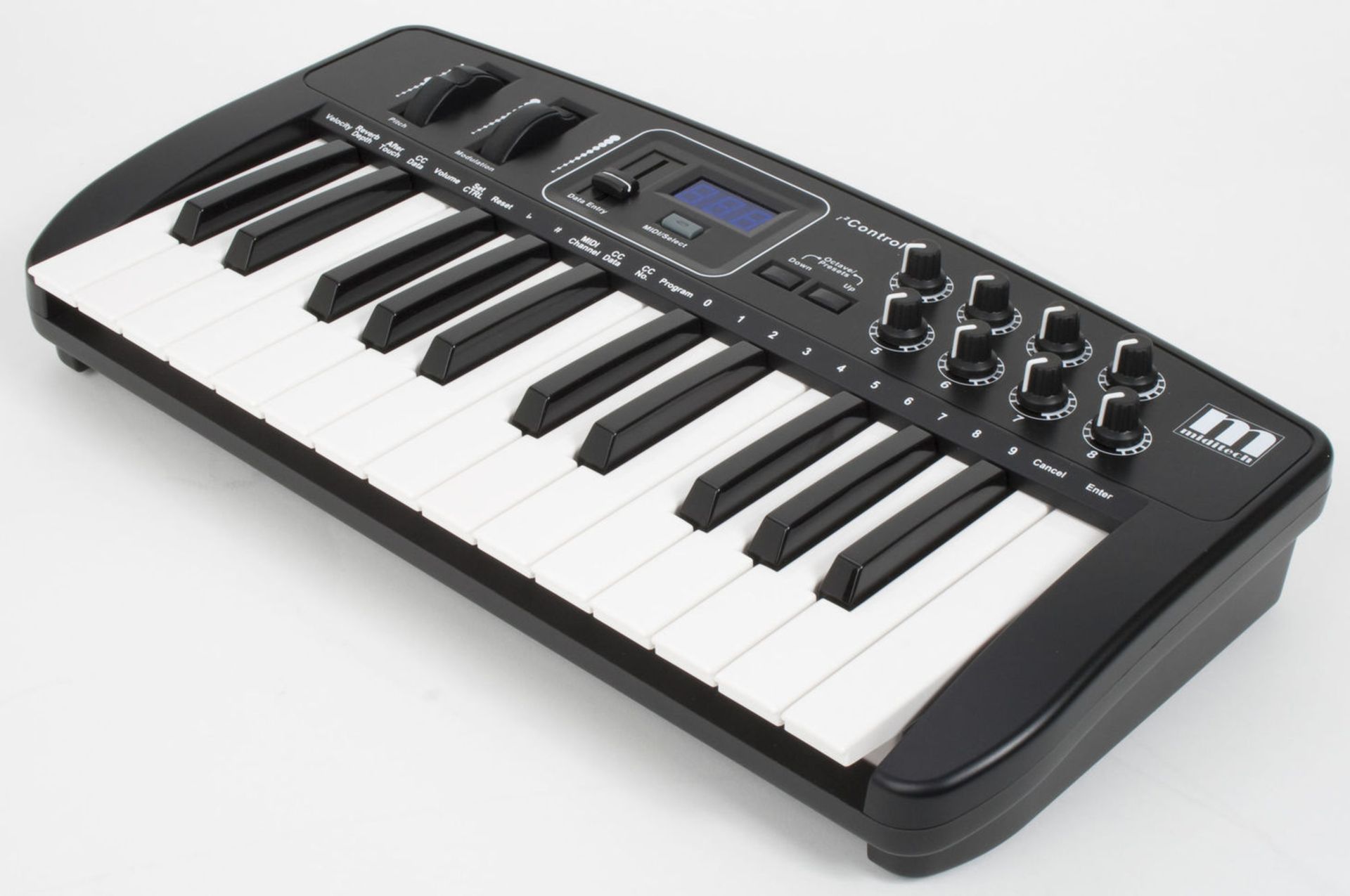 1 x Miditech i2 Control Keyboard 25 - Black Edition - USB Master Keyboard - Plug and Play - New
