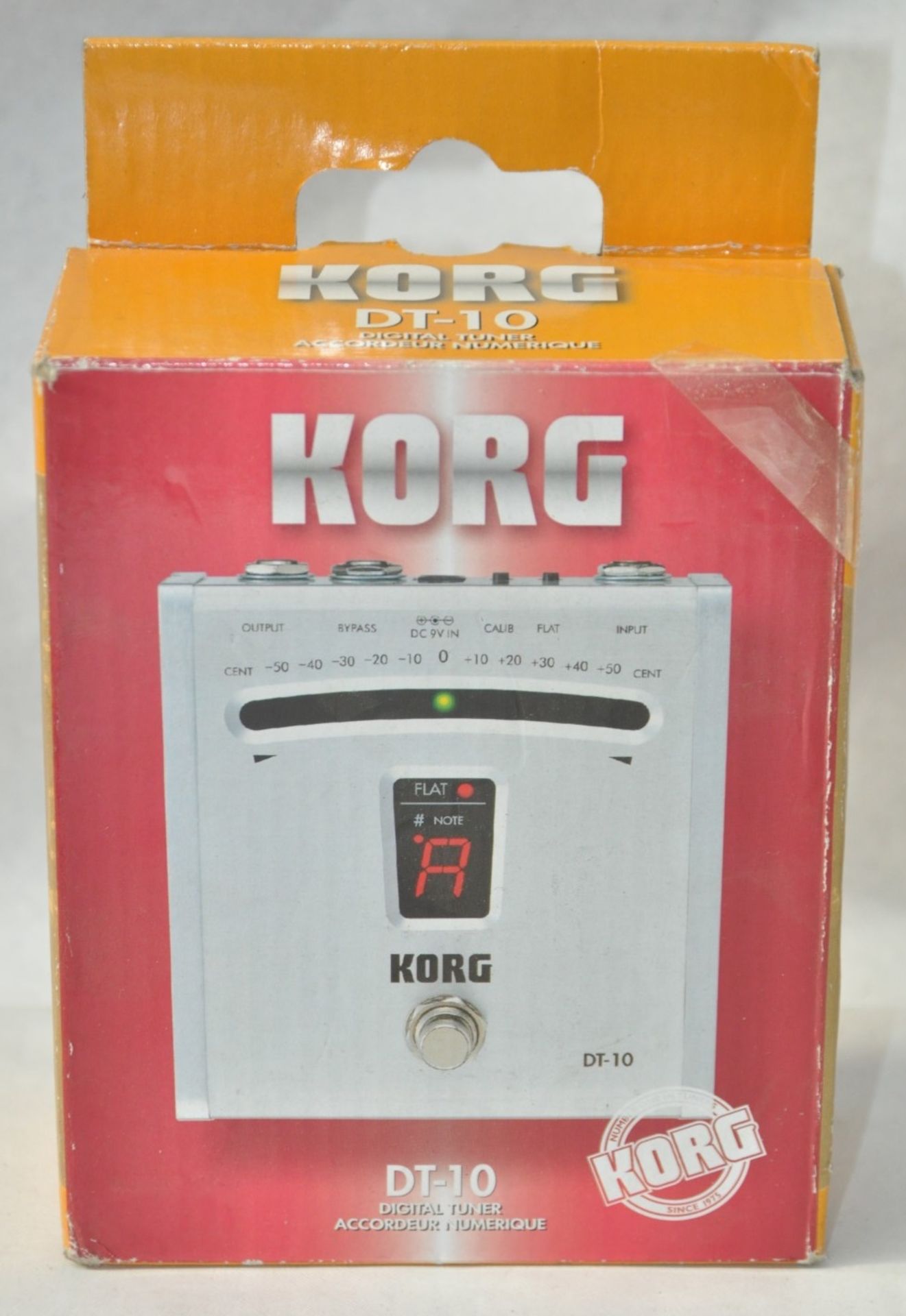 1 x Korg DT-10 Digital Chromatic Tuner - For Guitars and Bass Guitars - Model DT-10 - CL020 - Ref