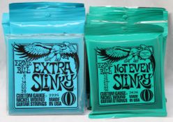 11 x Sets of Ernie Ball Extra Slinky Guitar Strings - Includes 6 x Extra Slinky and 5 x Not Even