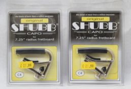 2 x Original Shubb Guitar Capos - For 7.25" Fretboards - Type C4 - Brand New Stock - CL020 - Ref
