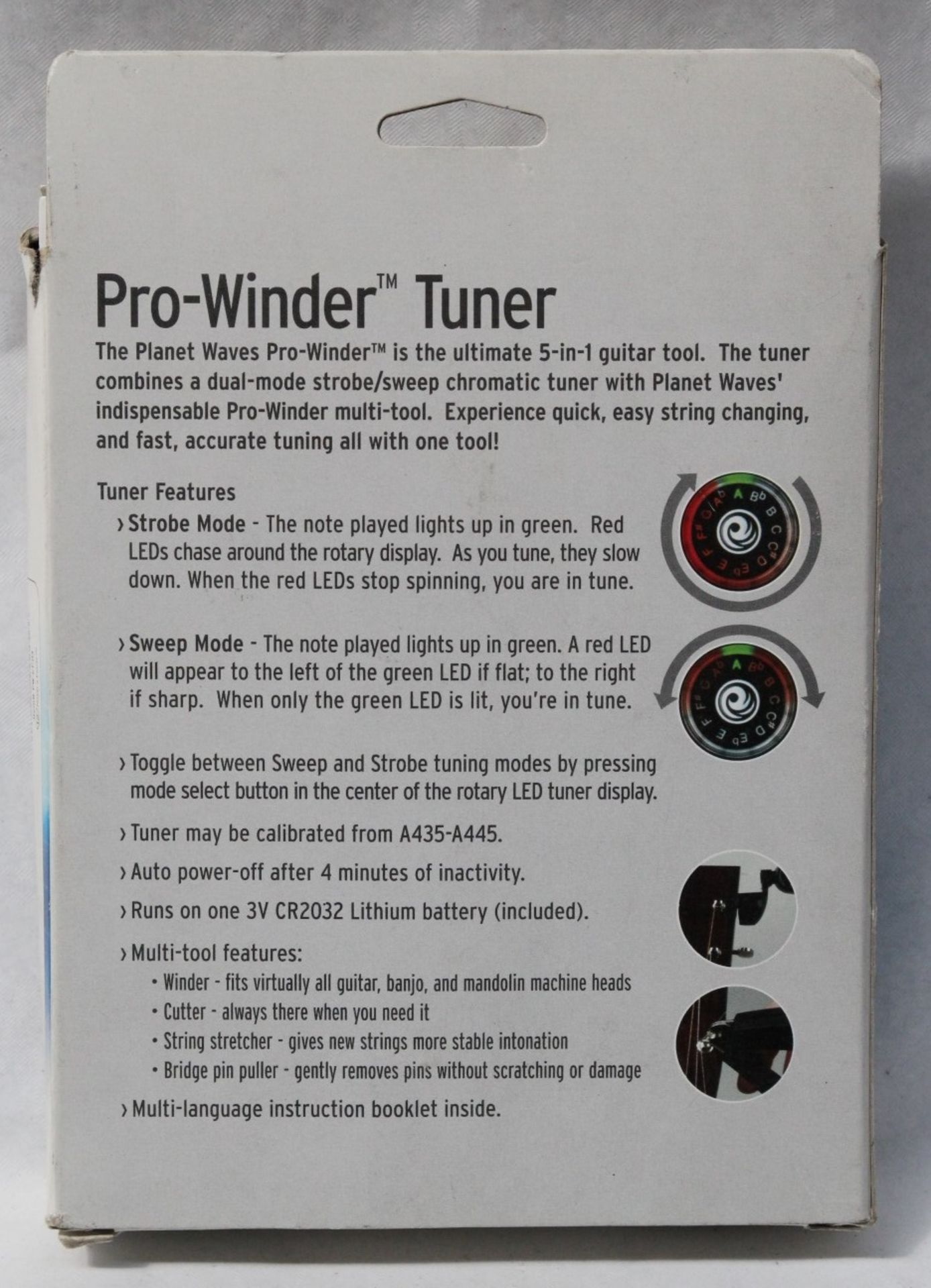 2 x Planet Waves Pro Winder Guitar Tuners - Ultimate 5 in 1 Tool - CL020 - Features Chromatic Tuner, - Image 3 of 3