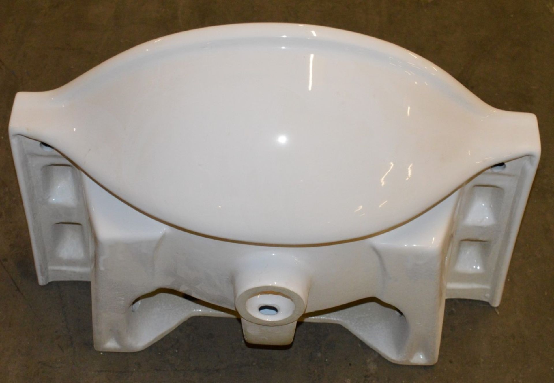 10 x Vogue Bathrooms LUNA Semi Recessed Bathroom Sink Basins - High Quality Ceramic Sink Basin - - Image 2 of 4