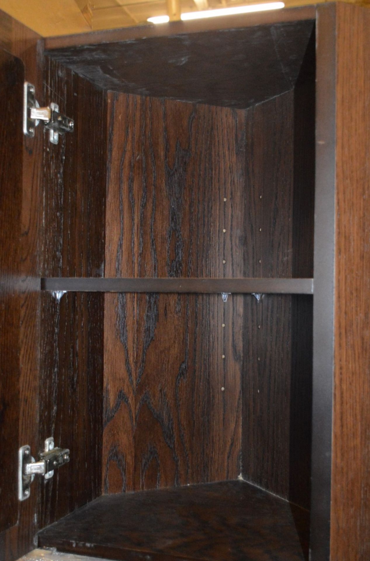 1 x Kudos Single Wall Mirror Corner Cabinet in Wenge - Corner Cabinet With Mirror, Single Internal - Image 2 of 2