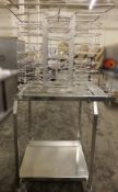 1 x Stainless Steel Plate Rack / Trolley With Thermal Cover -  Only Used Once Before  - 50 Plate