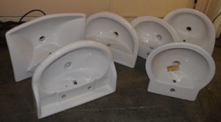 6 x Various Vogue Bathrooms Sink Basins - Unused Stock - Pedestals Not Included - CL034 -