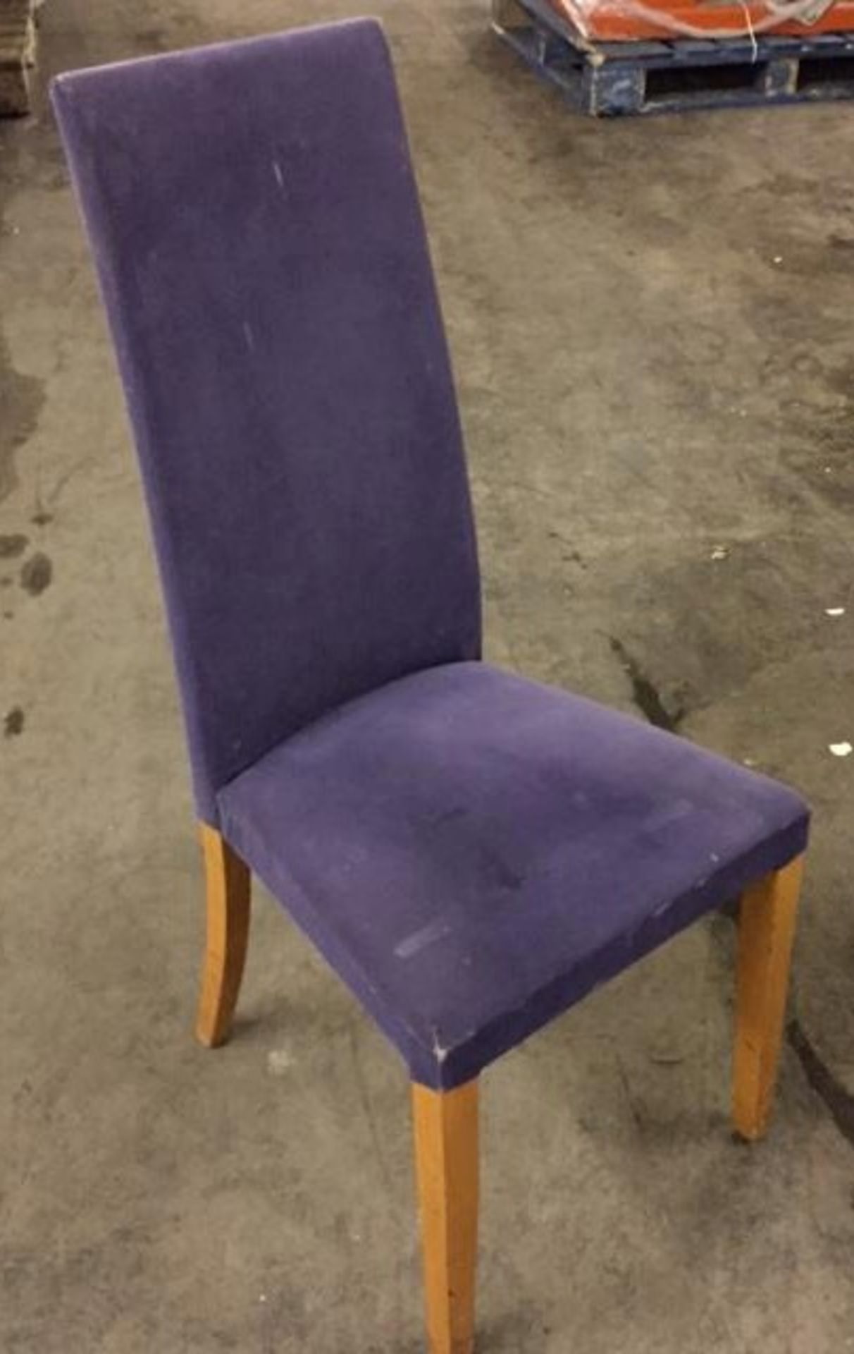 25 x High-back Upholstered Dining Chairs In Blue - Dimensions: 46 X 46 X Height Of Back 104cm -