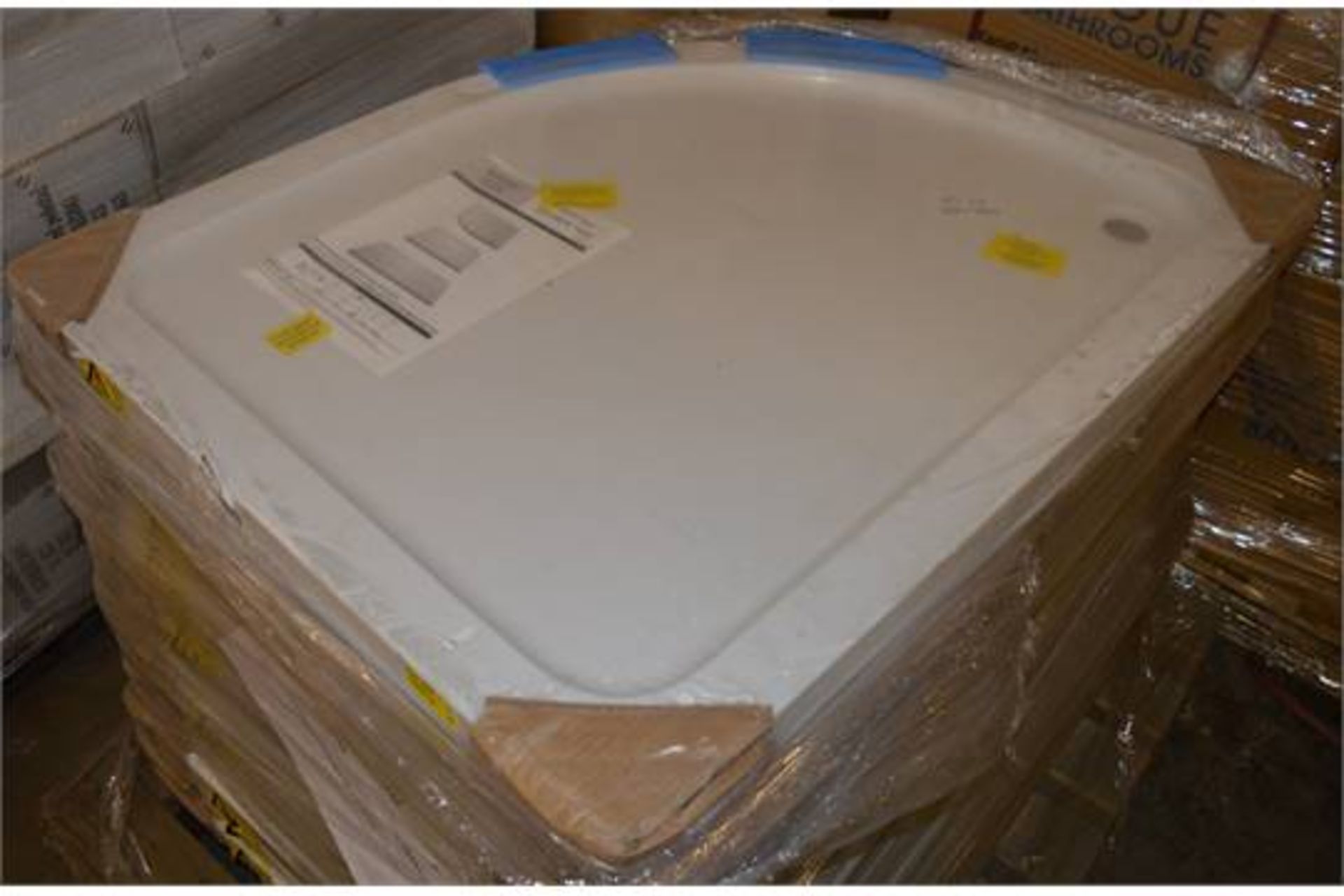 11 x Slimstone Low Profile Semi Quad LH Shower Trays - Vogue Bathroom - Brand New Sealed Stock - 900 - Image 2 of 2