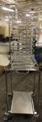 1 x Stainless Steel Plate Rack / Trolley With Thermal Cover & Bottom Tray - Only Used Once - 31