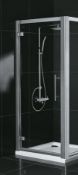 1 x Vogue AQUA LATUS 800mm Hinged Shower Door - Polished Chrome Finish - 6mm Clear Glass - Brand New