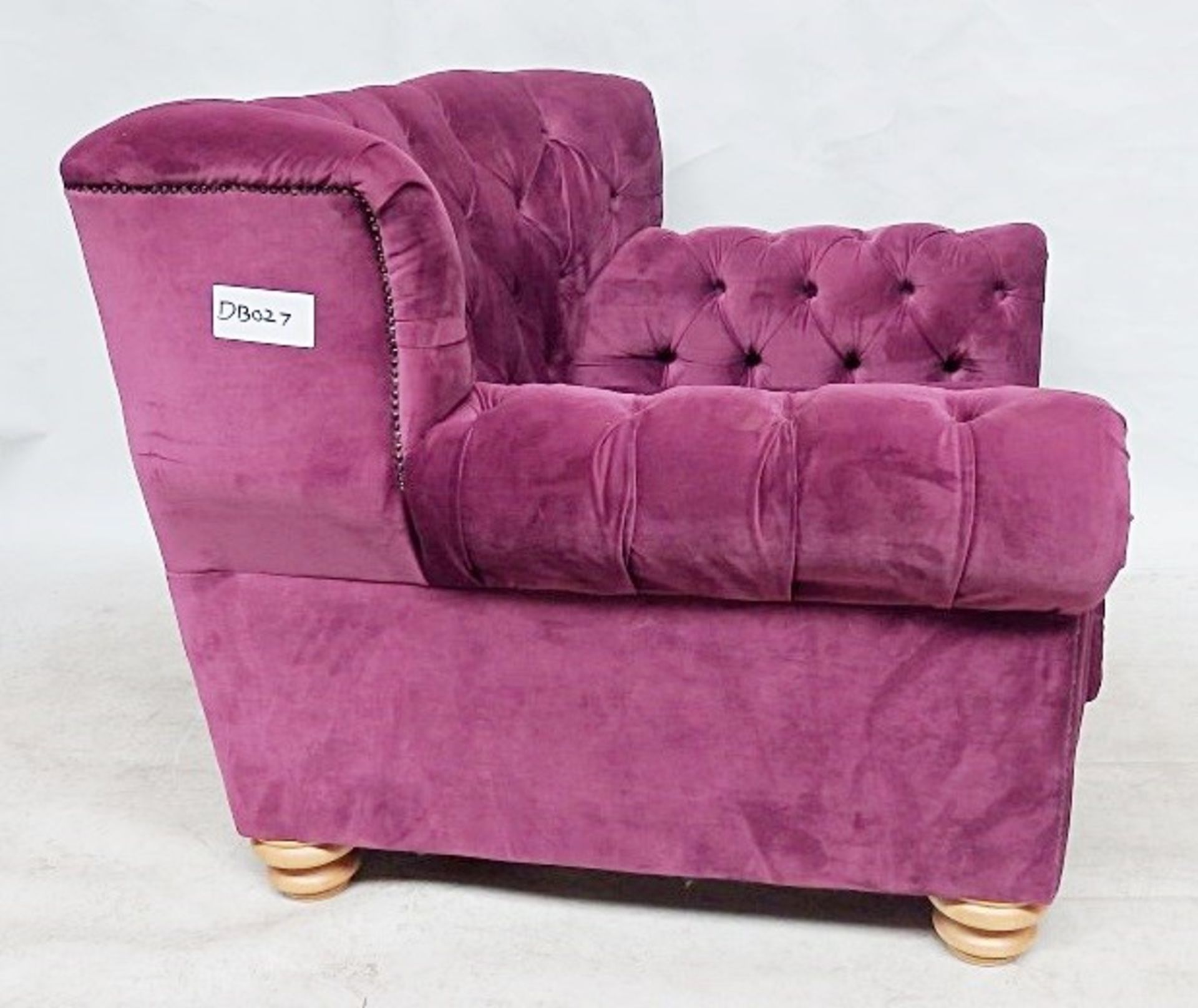 1 x Bespoke Oversized Chair (Cuddle Chair) - Upholstered In A Ritch Magenta Chenille - Expertly - Image 9 of 10