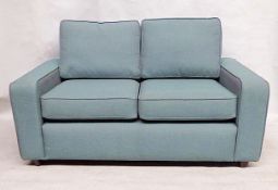 1 x Large Bespoke Turquoise Sofa - Expertly Built And Upholstered By British Craftsmen - Dimensions: