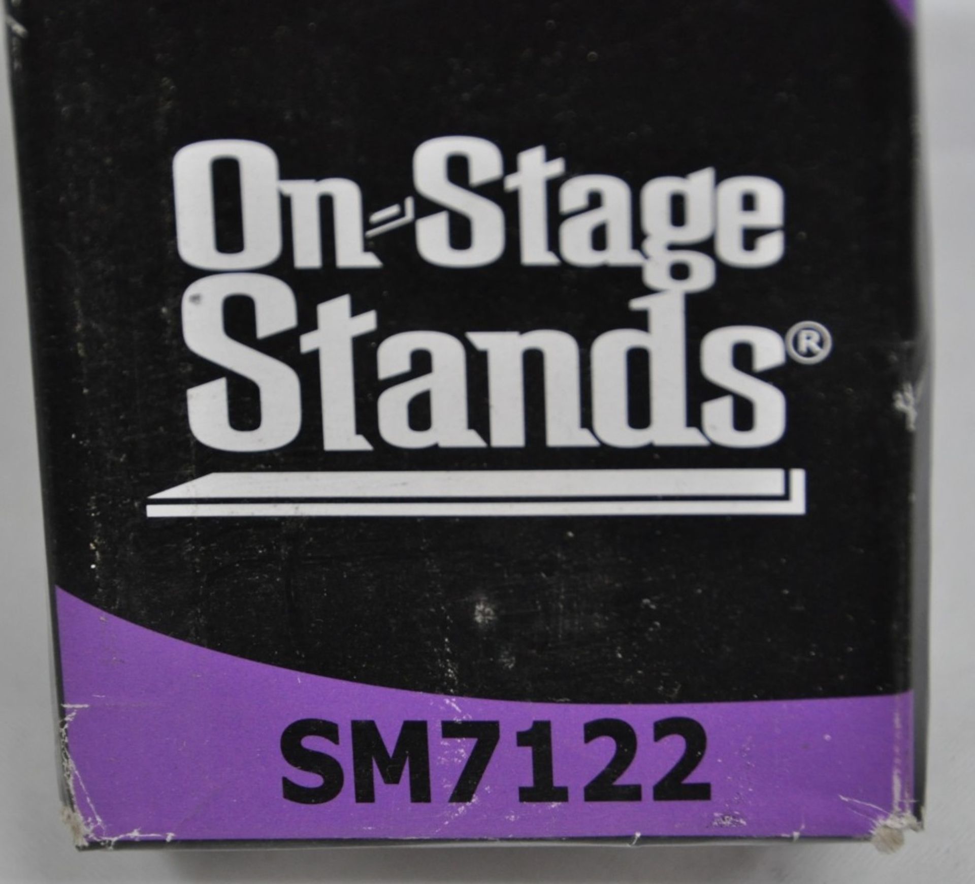 2 x OnStage Folding Sheet Music Stands - SM7122 - With Rubberised Feet For Stability - Unused In - Image 3 of 3