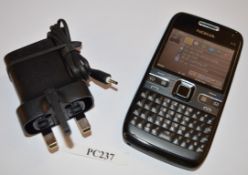 1 x Nokia E72 Mobile Phone Handset With Charger - Features Qwerty Keyboard, 600mhz CPU, 250mb