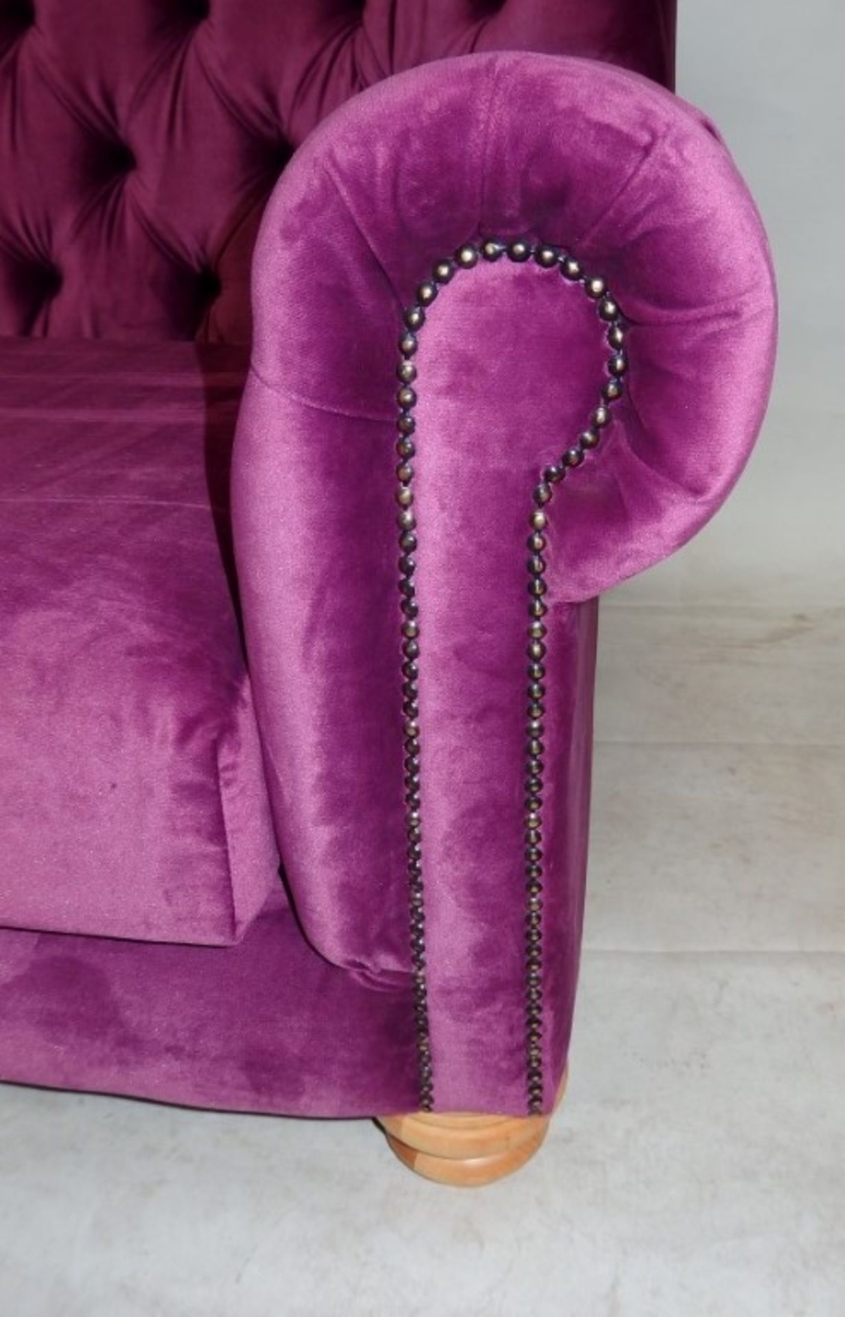 1 x Bespoke Oversized Chair (Cuddle Chair) - Upholstered In A Ritch Magenta Chenille - Expertly - Image 10 of 10