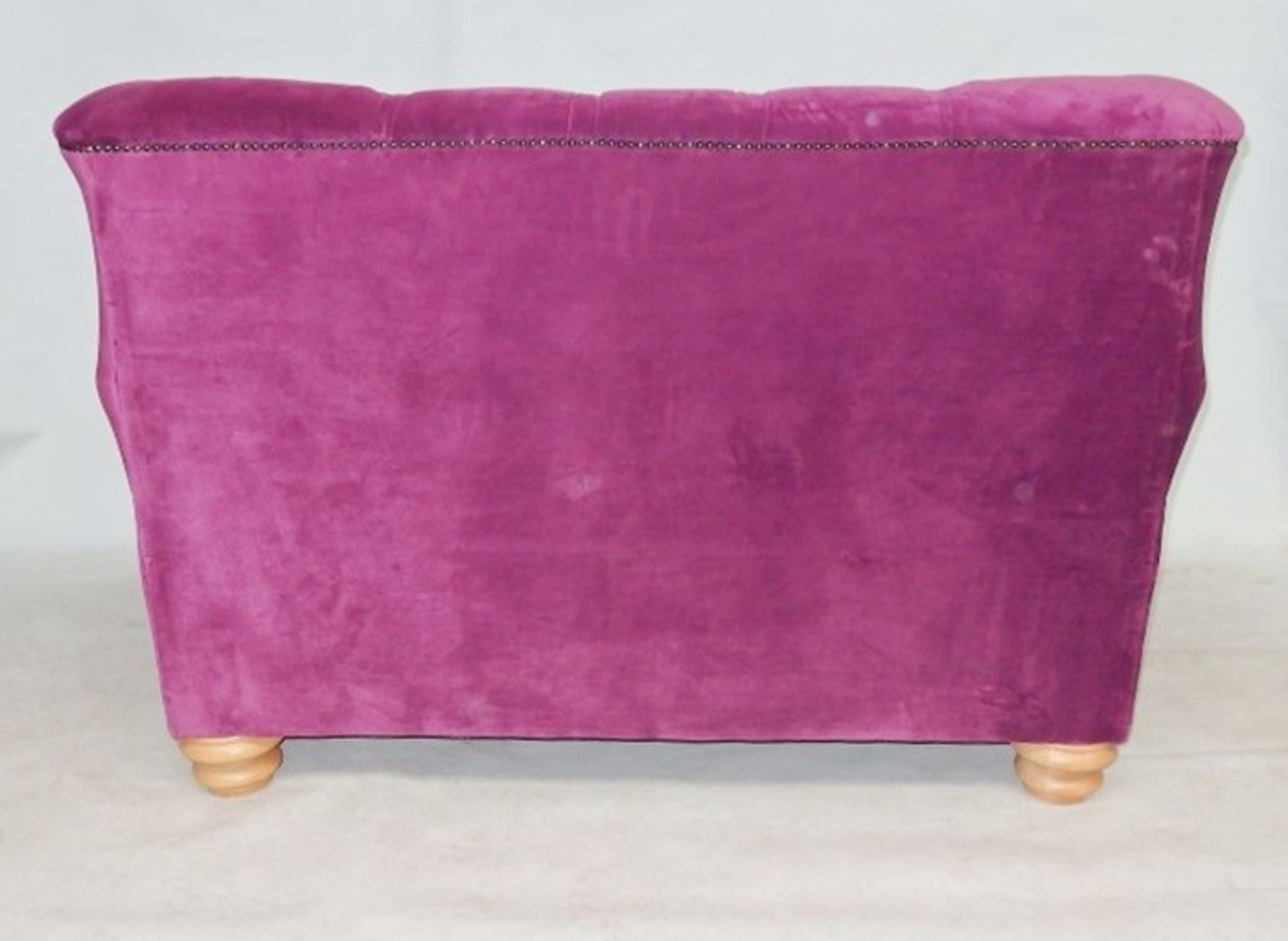 1 x Bespoke Oversized Chair (Cuddle Chair) - Upholstered In A Ritch Magenta Chenille - Expertly - Image 3 of 10