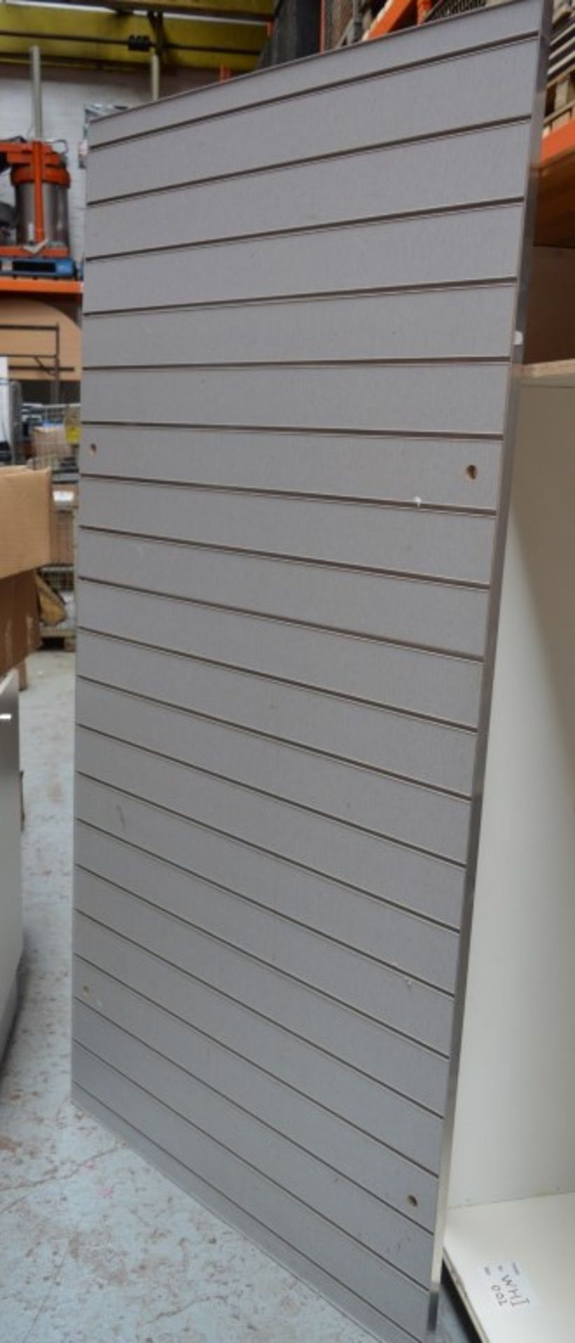 4 x Section of Retail Slat Wall With Large Selection of Slat Rails - Modern Grey Finish With - Image 4 of 4