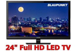 1 x Blaupunkt 24 Inch LED Television - Full 1080p HD - Built In Freeview - Eco Friendly - Pause