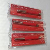 10 x ICE LONDON App Pen Duo - Touch Stylus And Ink Pen Combined - Colour: RED - MADE WITH