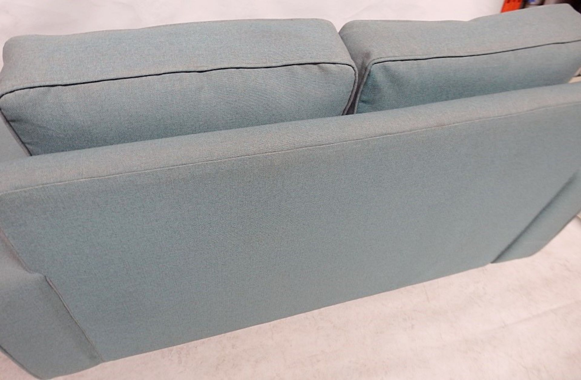 1 x Large Bespoke Turquoise Sofa - Expertly Built And Upholstered By British Craftsmen - Dimensions: - Image 2 of 6