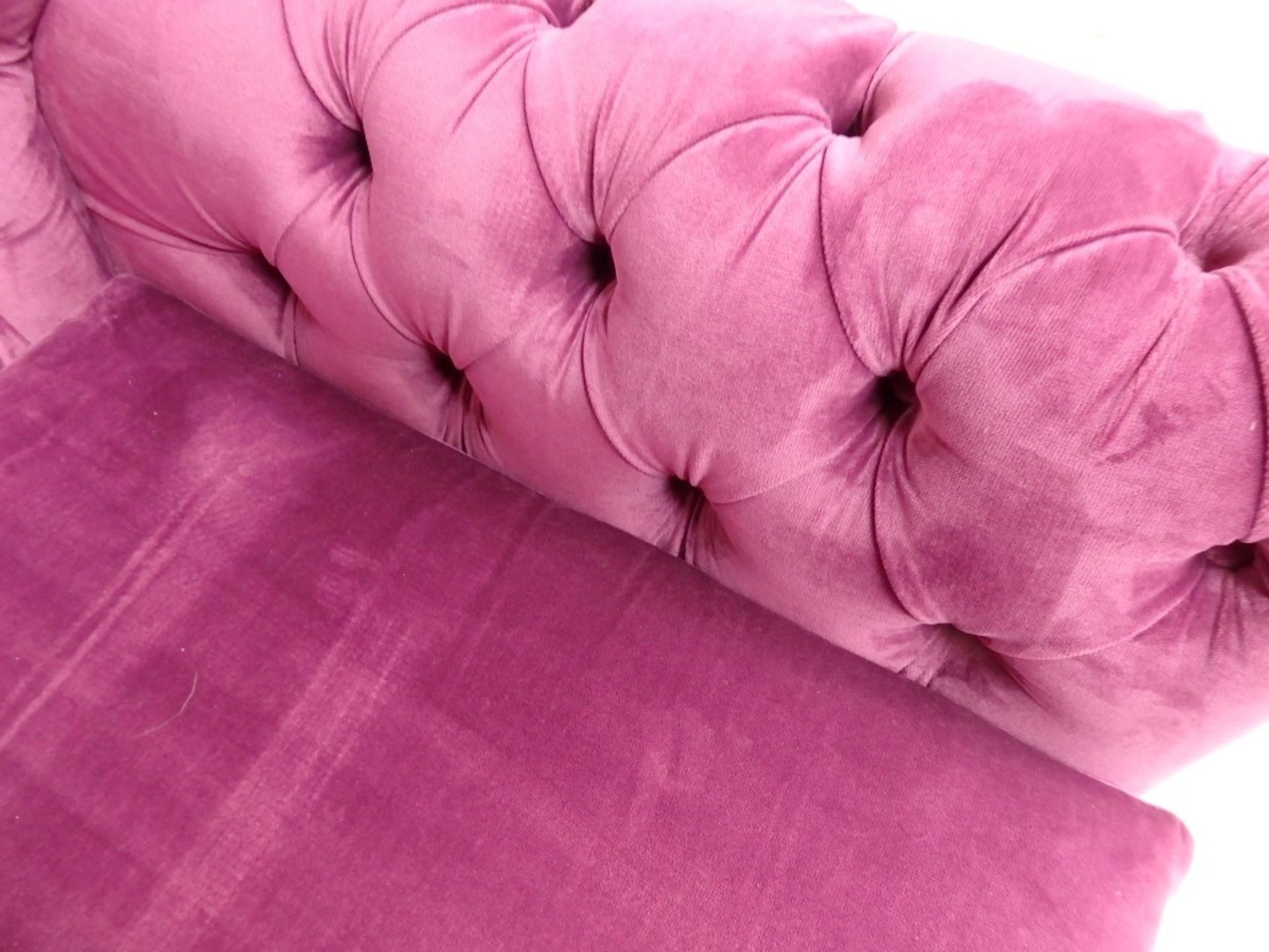 1 x Bespoke Oversized Chair (Cuddle Chair) - Upholstered In A Ritch Magenta Chenille - Expertly - Image 6 of 10