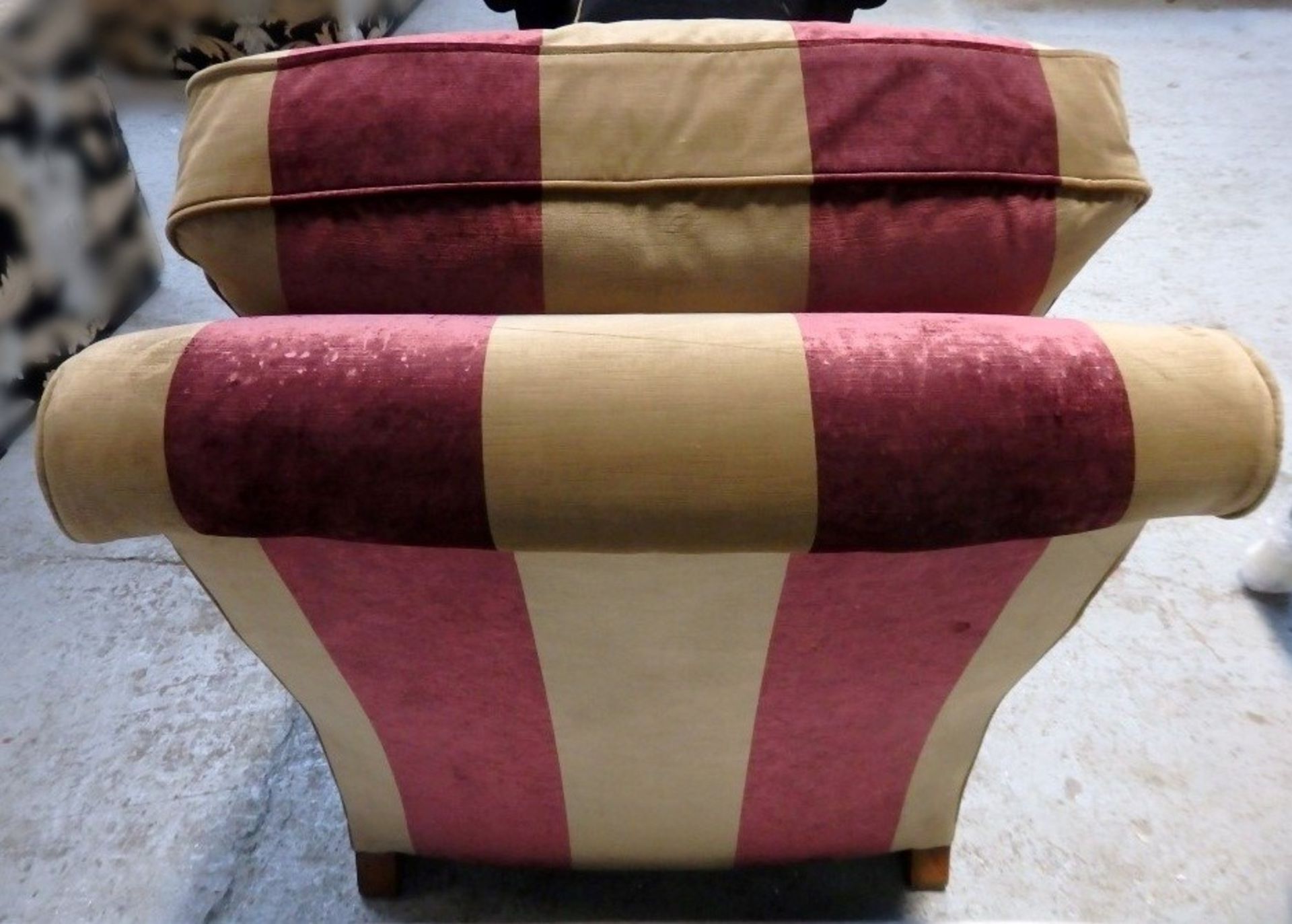 1 x Duresta Premium Designer Striped Chair - CL050 - Ref: JMH011 - W96 x D106 x H96 - Location: - Image 6 of 6