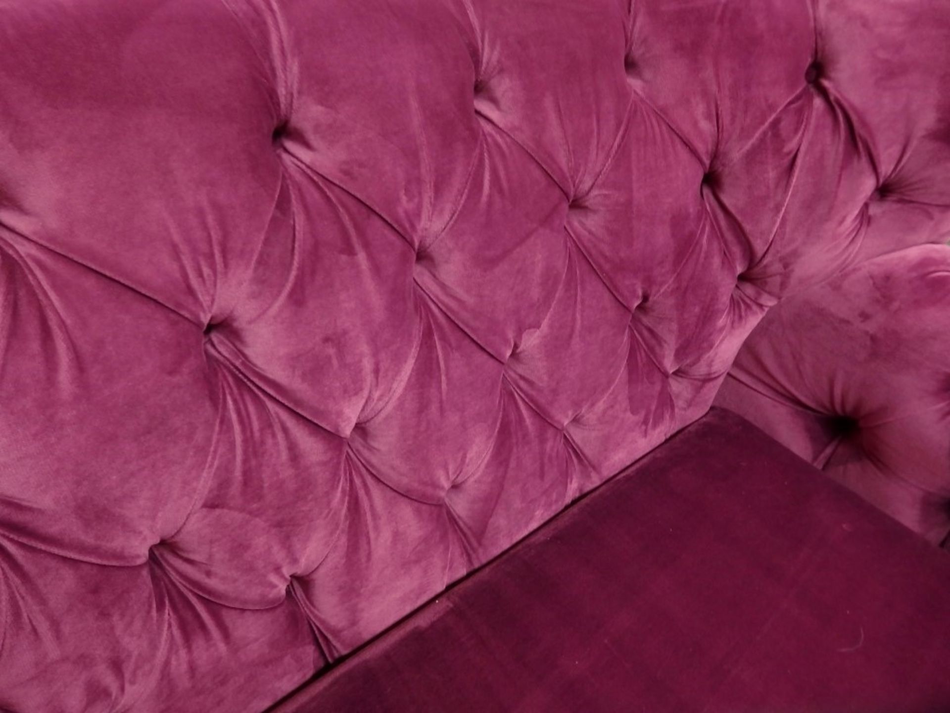 1 x Bespoke Oversized Chair (Cuddle Chair) - Upholstered In A Ritch Magenta Chenille - Expertly - Image 4 of 10