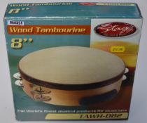 1 x Stagg 8 Inch Wooden Tambourine - New and Boxed - CL020 - Ref Mus024 - Location: Altrincham WA14