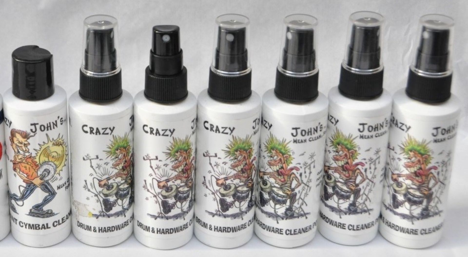 7 x Crazy Johns Mean Clean Drum and Hardware Cleaner - Includes 6 x Drum and Hardware Cleaner and