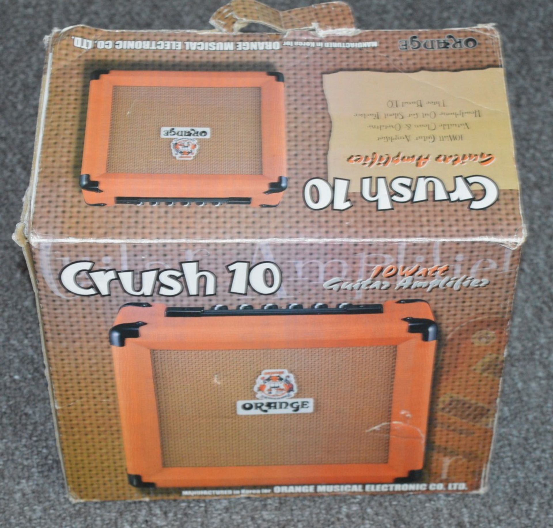 1 x Orange Crush 10w Guitar Amp - CL010 - Ideal Practice Amp Featuing 3 Band EQ, 2 Gain Controls, - Image 7 of 7