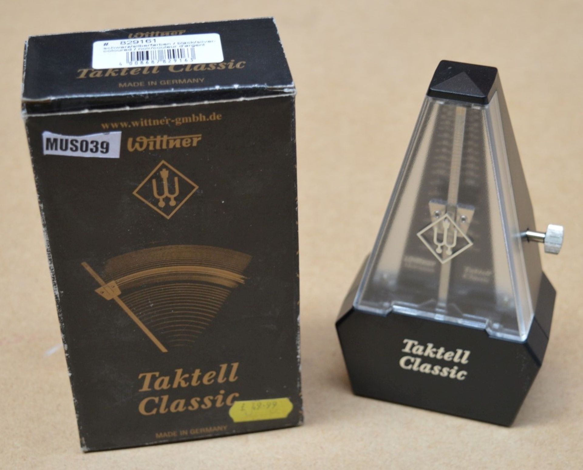 1 x Wittner Taktell Classic Black & Gold Metronome - CL020 - Ref Mus039 - Location: Altrincham