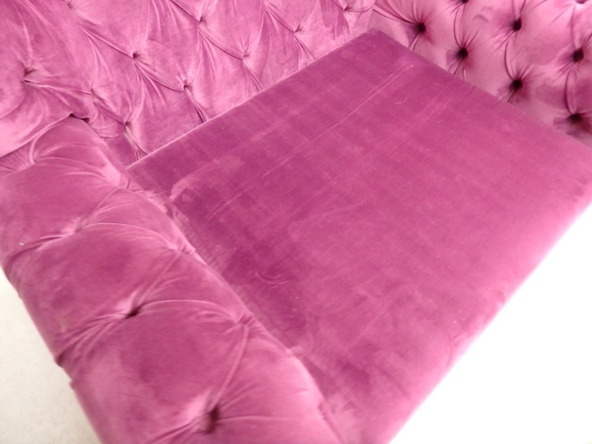 1 x Bespoke Oversized Chair (Cuddle Chair) - Upholstered In A Ritch Magenta Chenille - Expertly - Image 7 of 10