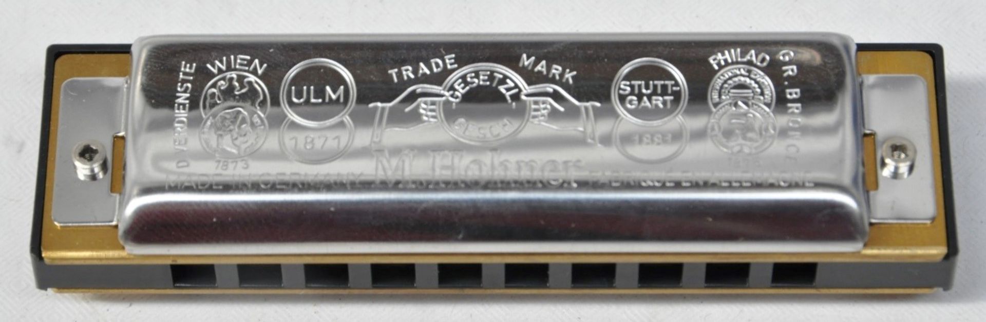 1 x Hohner Big River Harp Mouth Harmonica - Made in Germany - Key F - CL020 - Unused Stock With Case - Image 3 of 5