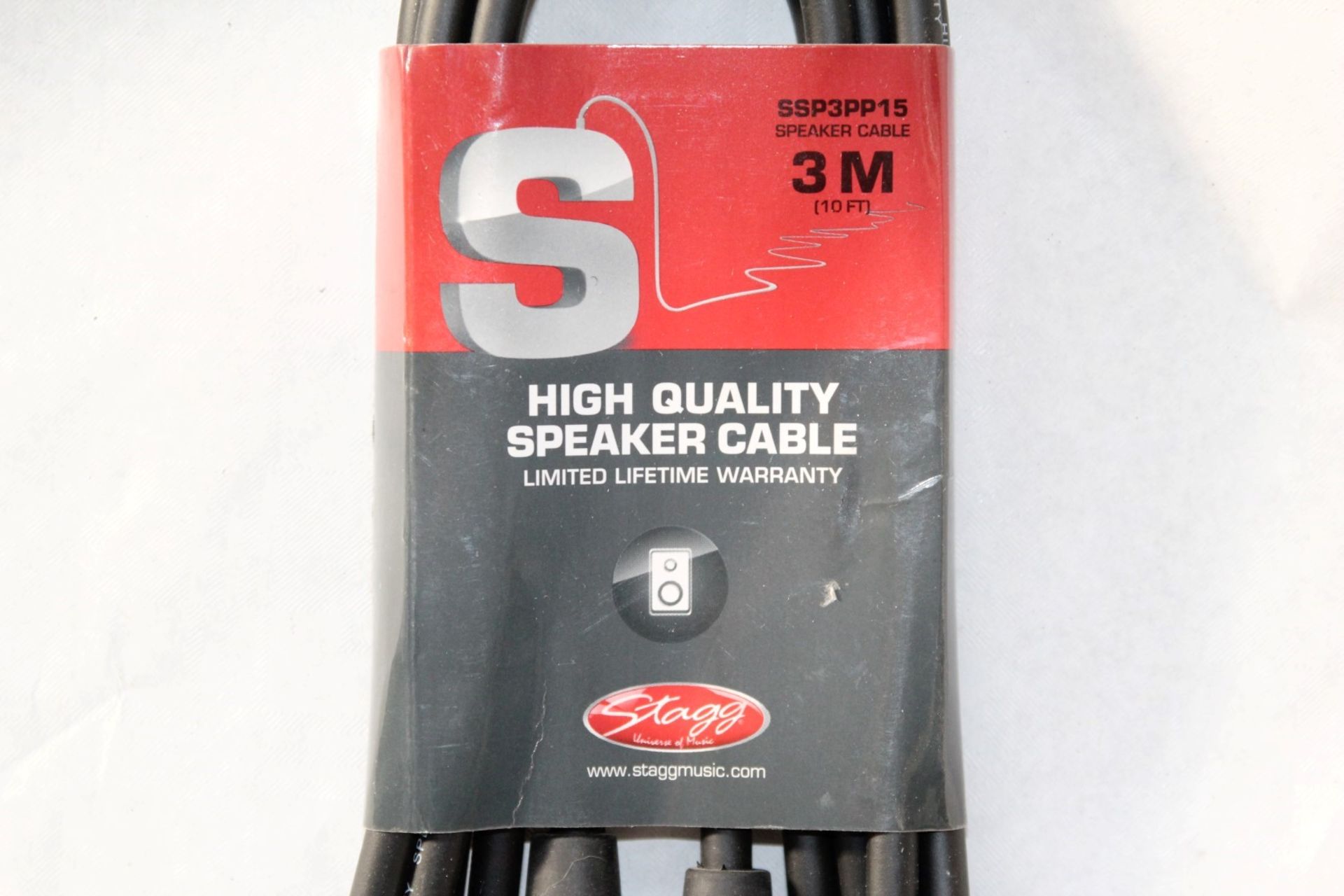 4 x Stagg 3 Metre High Quality Speaker Cables - Jack to Jack - Product Code SSP3PP15 - Brand New - Image 2 of 2