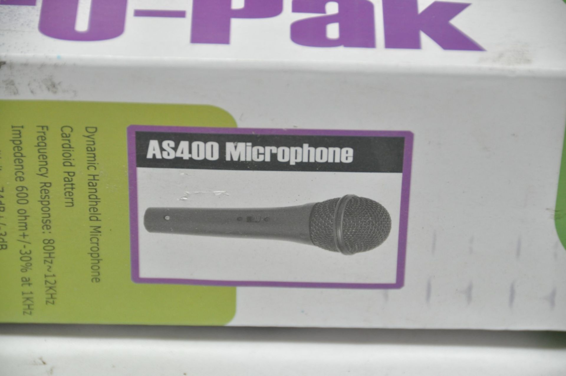 1 x On-Stage Microphone Pro-Pak with AS400 Dynamic Handheld Microphone - Includes Tripod Boom Stand, - Image 4 of 7